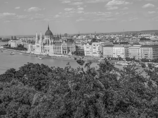 Budapest Városa Danube Folyónál — Stock Fotó