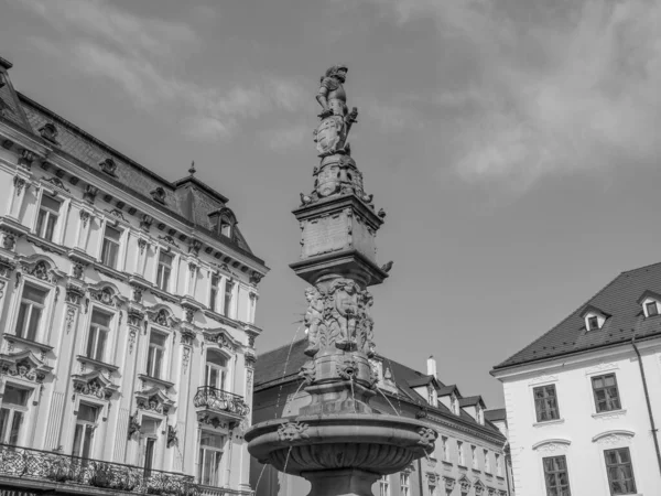 Bratislava Şehri Danube Nehrinde — Stok fotoğraf