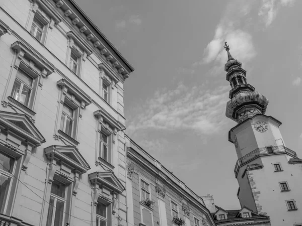 Bratislava Şehri Danube Nehrinde — Stok fotoğraf