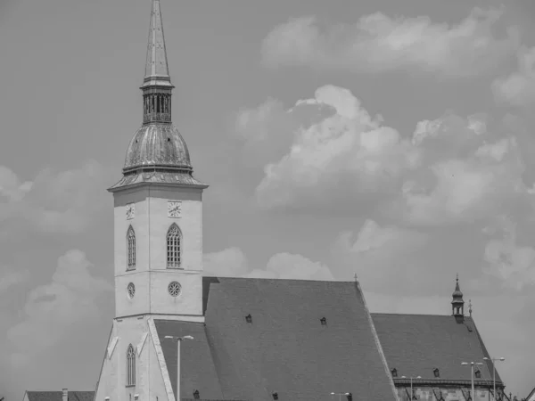 Ciudad Bratislava Río Danubio —  Fotos de Stock