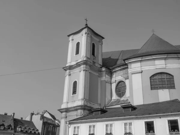 Bratislava Város Danube Folyónál — Stock Fotó