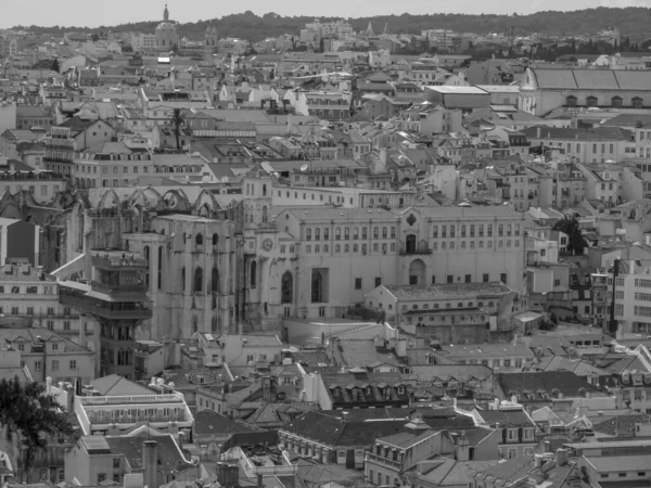 Città Lisbona Fiume Tago — Foto Stock