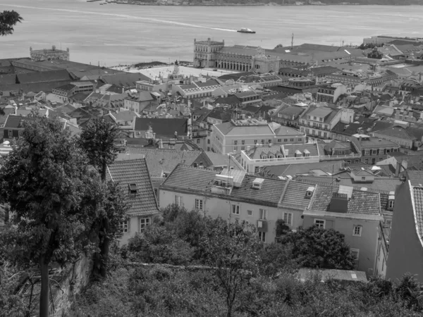 Lisszabon Városa Tagus Folyónál — Stock Fotó