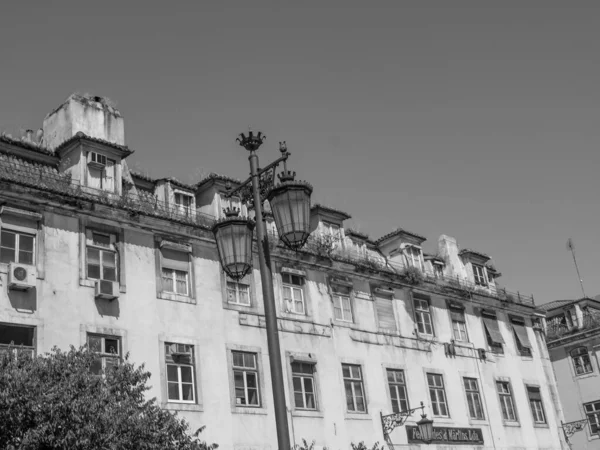 Staden Lissabon Vid Tagusfloden — Stockfoto