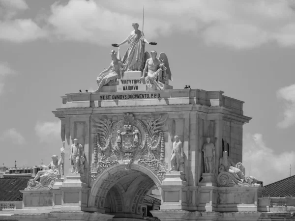 Città Lisbona Fiume Tago — Foto Stock