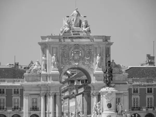 Città Lisbona Fiume Tago — Foto Stock