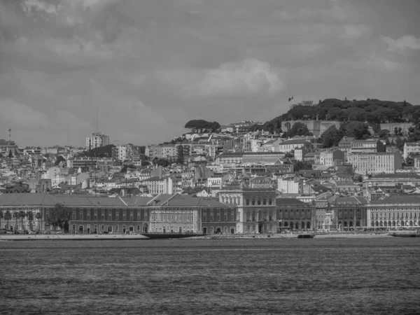 Die Stadt Lissabon Fluss Tajo — Stockfoto