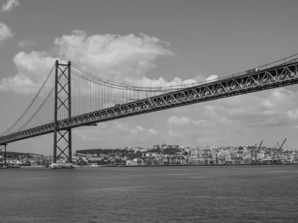 Miasto Lizbona Nad Rzeką Tagus — Zdjęcie stockowe