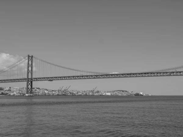 Stad Lissabon Aan Tagus Rivier — Stockfoto