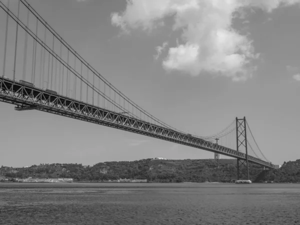 Miasto Lizbona Nad Rzeką Tagus — Zdjęcie stockowe