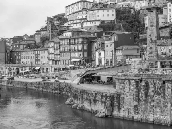 Porto Városa Douro Folyónál — Stock Fotó