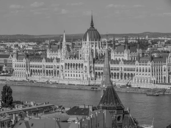 Budapest Városa Dunántúl Partján — Stock Fotó