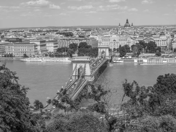 Budapest Városa Dunántúl Partján — Stock Fotó