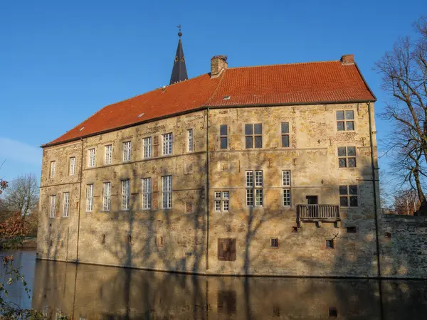 Stary Zamek Niemieckim Mieście Luedinghausen — Zdjęcie stockowe