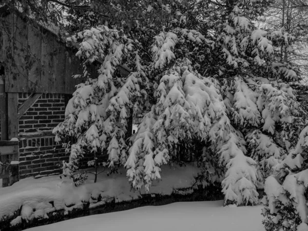 Winter Time German Muensterland — Stock Photo, Image