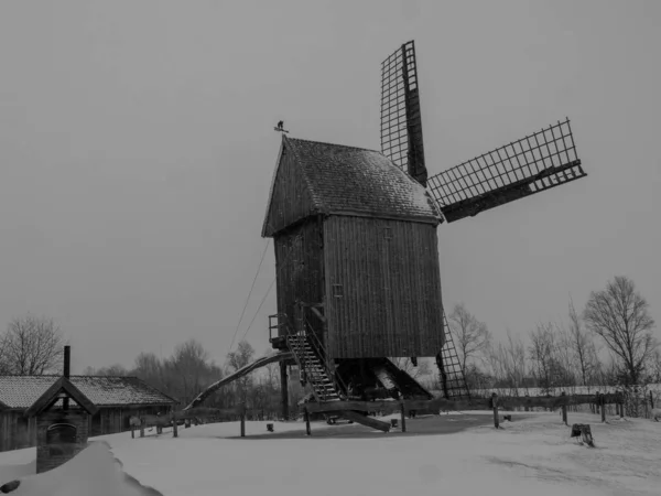 Tempo Invernale Nel Muensterland Tedesco — Foto Stock