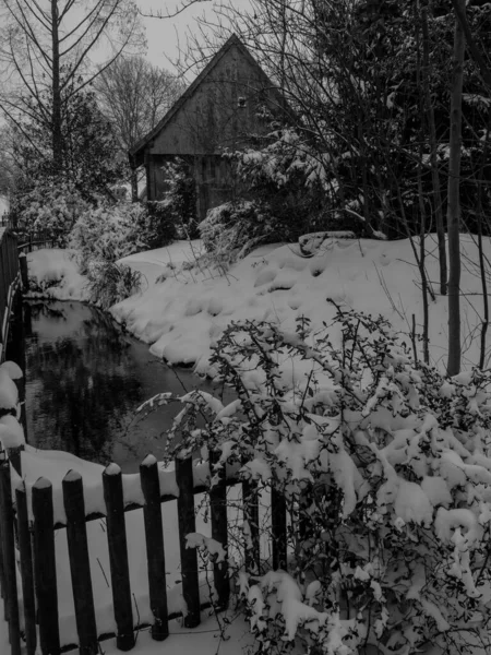 Winter Time German Muensterland — Stock Photo, Image