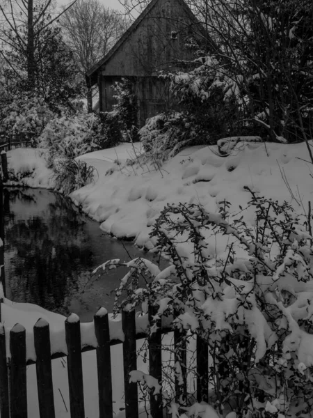 Winter Time German Muensterland — Stock Photo, Image