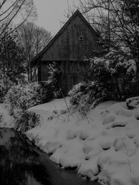 Winter Time German Muensterland — Stock Photo, Image