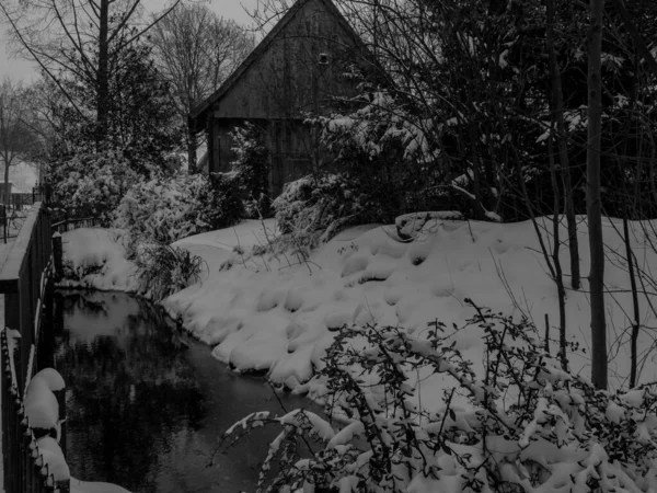 Winter Time German Muensterland — Stock Photo, Image