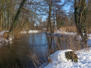 Almanya 'daki gemen kalesinde kış mevsimi
