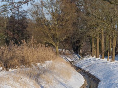 Almanya 'daki gemen kalesinde kış mevsimi