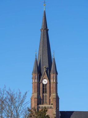 Westphalia 'da küçük bir köyde kış mevsimi