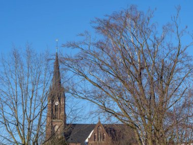 Westphalia 'da küçük bir köyde kış mevsimi