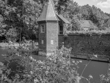 Alman muensterland 'inde eski bir kale