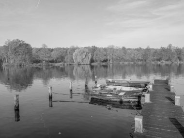 Alman muensterland 'inde Borken şehrinde bahar geldi.