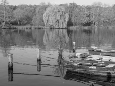 Alman muensterland 'inde Borken şehrinde bahar geldi.