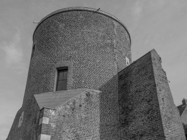 Alman muensterland 'inde Borken şehrinde bahar geldi.