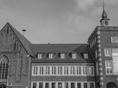 Alman muensterland 'inde Borken şehrinde bahar geldi.