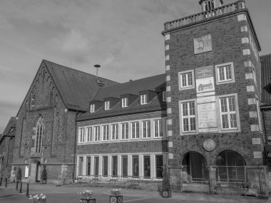 Alman muensterland 'inde Borken şehrinde bahar geldi.