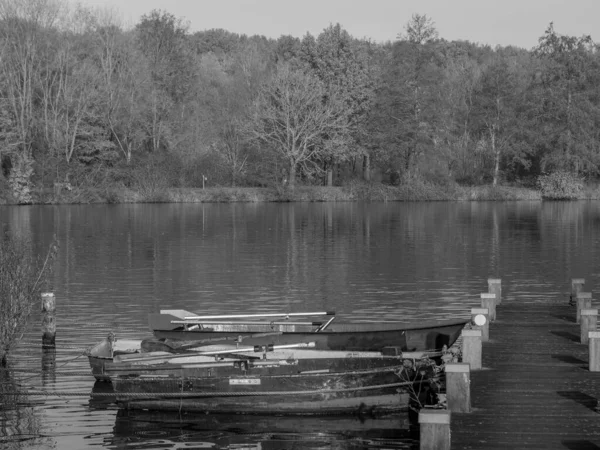 Alman muensterland 'inde Borken şehrinde bahar geldi.