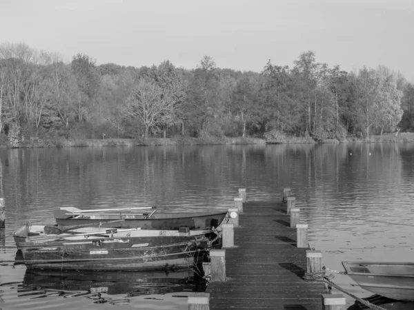 Alman muensterland 'inde Borken şehrinde bahar geldi.