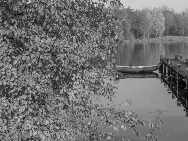 Alman muensterland 'inde Borken şehrinde bahar geldi.