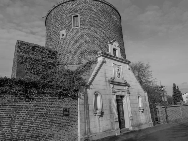 Alman muensterland 'inde Borken şehrinde bahar geldi.