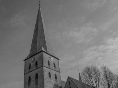 Alman muensterland 'inde Borken şehrinde bahar geldi.