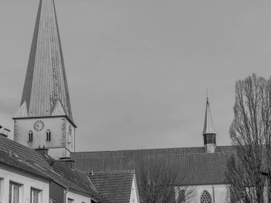 Alman muensterland 'inde Borken şehrinde bahar geldi.