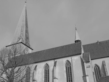 Alman muensterland 'inde Borken şehrinde bahar geldi.