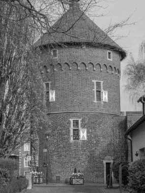 Alman muensterland 'inde Borken şehrinde bahar geldi.