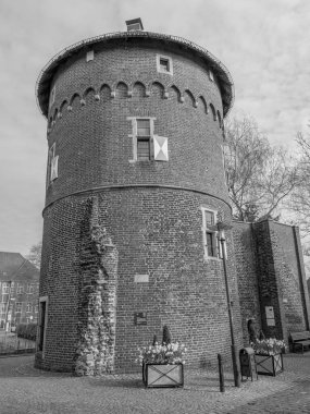 Alman muensterland 'inde Borken şehrinde bahar geldi.