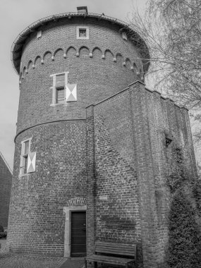 Alman muensterland 'inde Borken şehrinde bahar geldi.