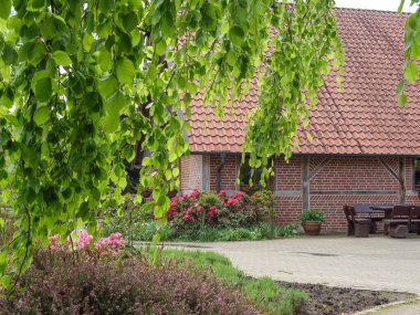 Alman Muensterland 'inde bahar geldi.