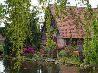 Alman Muensterland 'inde bahar geldi.