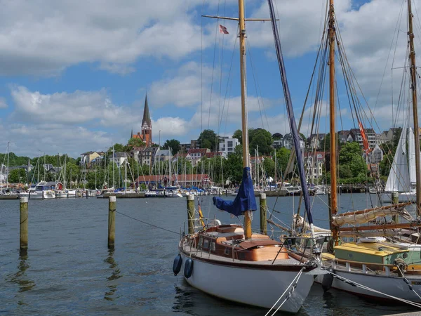 Город Фленсбург Балтийском Море Германии — стоковое фото