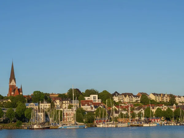 Flensburg Városa Baltikumi Tengernél Németországban — Stock Fotó