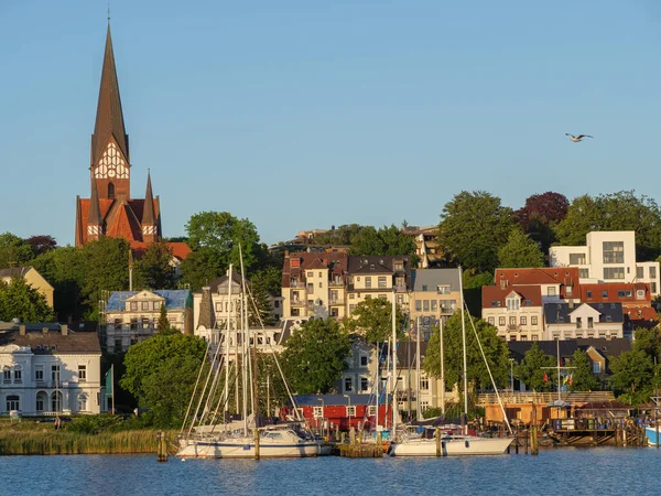 Flensburg Városa Baltikumi Tengernél Németországban — Stock Fotó