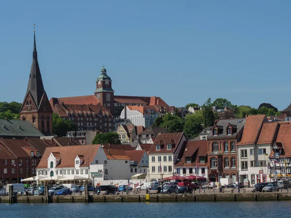 Flensburg Město Německu Baltského Moře — Stock fotografie